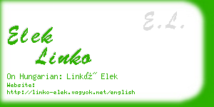 elek linko business card